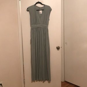 H &M long light blue dress size small